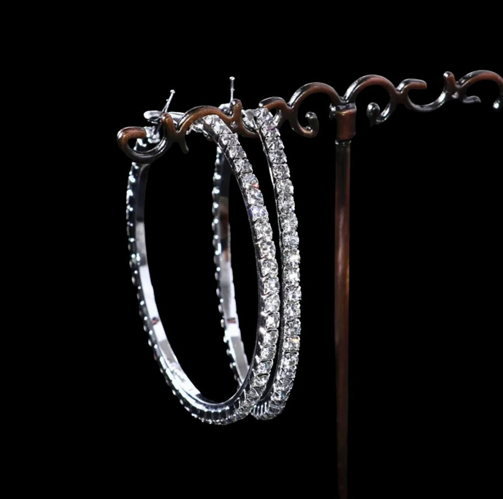 Rhinestone Hoops