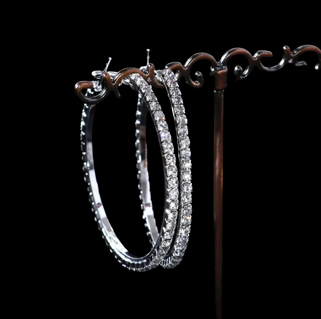 Rhinestone Hoops