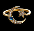 Moon & Star Ring
