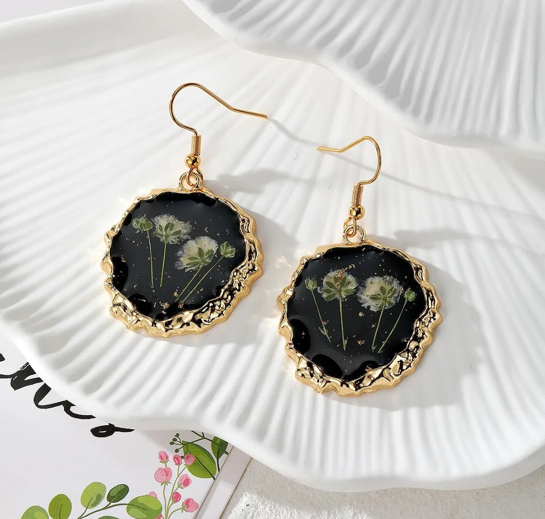 Resin Flower Earrings